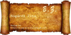 Bogárdi Zita névjegykártya